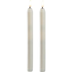 Konstsmide 25,5 cm 2 kpl matta valkoinen LED kynttilät