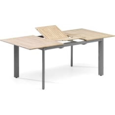 Hillerstorp Nydala bord 96x150/200 cm teak pöytä, pyöreät jalat