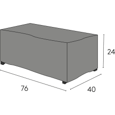 Hillerstorp 4099405008 Oxelunda Low Black Furniture Cover Side Table