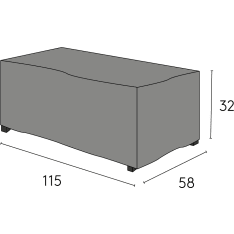 Hillerstorp 4099406008 Oxelunda Black Furniture Cover Table
