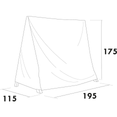 Hillerstorp 2094941175 Marstrand Gray Furniture Cover Hammock