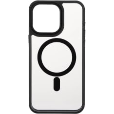 Onsala iPhone 15 Pro Max MagSerie Clear Case Black Bumper suojakuori