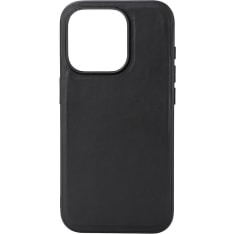 Buffalo iPhone 15 Pro musta nahka MagSerie suojakuori