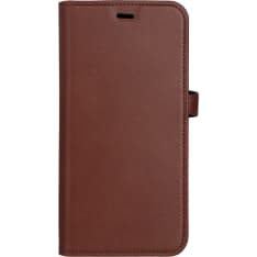 Buffalo iPhone 15 Plus brown leather MagSerie 3 card protective case