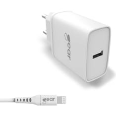 Gear 220V 1xUSB 2,4A Lightning Johto 1m MFI C89 verkkolaturi