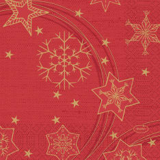 Duni Star Shine red 20 piece napkin