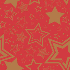 Duni Holiday Star red napkin