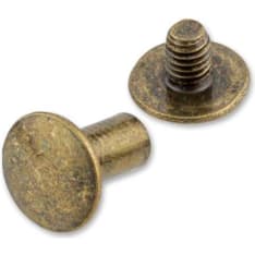 Slöjd-Detaljer 10.5x7.5mm antique brass screw rivet