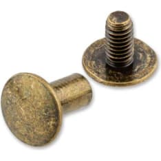 Slöjd-Detaljer 10.5x9.5mm antique brass screw rivet