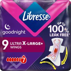 Libresse Ultra Night Extra Wing 9 kpl terveysside