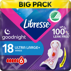 Libresse Night Ultra Large+ Wing 18kpl terveysside