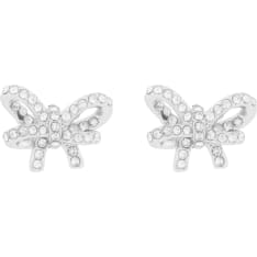 Snö of Sweden Ribbon small crystal earrings