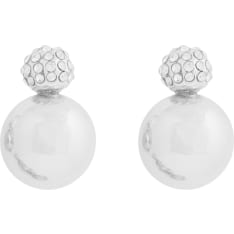 Snö of Sweden Bennet small crystal double earrings