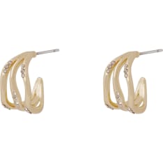 Snö of Sweden Kitty small triple crystal earrings
