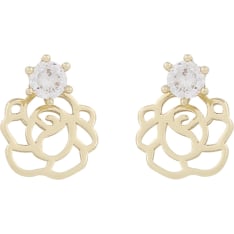 SNÖ of Sweden Flora rose pendant earrings