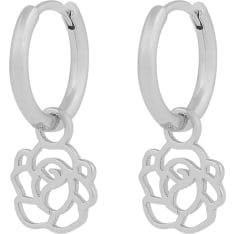 SNÖ of Sweden Flora Rose Pendant Ring korvarenkaat