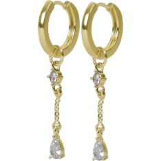 Snö of Sweden Trinity Chain Pendant earrings