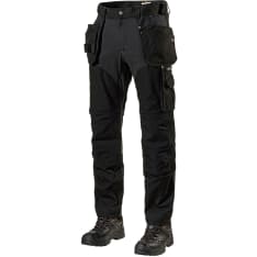 L.Brador 1052PB black short hanging pocket trousers