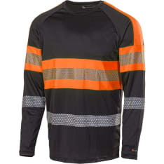 L.Brador 6111P musta/oranssi t-paita