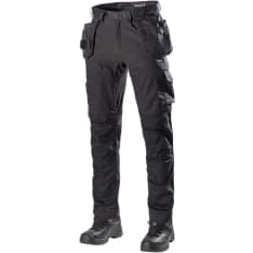L.Brador 1090PB-W black women's hanging pocket trousers