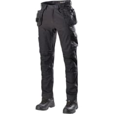 L.Brador 1090PB black hanging pocket trousers