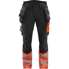 Blåkläder 1125 High-Visibility Trousers with Hanging Pockets, 4-way stretch