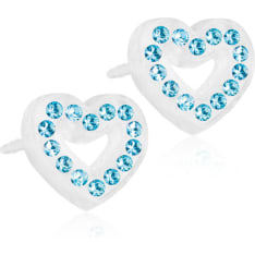 Blomdahl Brilliance Heart Hollow earrings