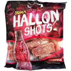 Grahns Sura raspberry hotshots bottles candies 60g
