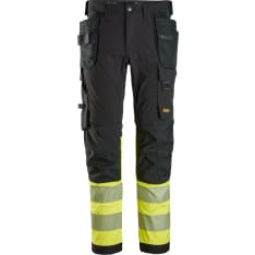 Snickers 6231 High-Vis 4-way Stretch Trousers Holster Pockets Class 1