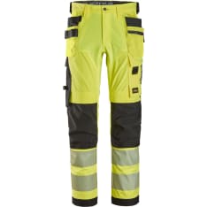 Snickers 6232 High-Vis 4-way Stretch Trousers Holster Pockets Class 2