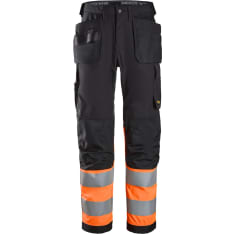 Snickers 6239 High-Vis Trousers Holster Pockets Class 1