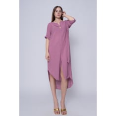 Elitzia Fuschia Cotton Dress