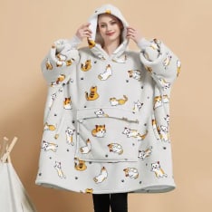 Elitzia Printed Blanket Hoodie W