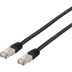 Deltaco STP-6 U/FTP Cat6a musta verkkokaapeli