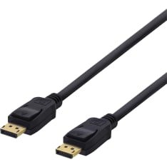 Deltaco musta DisplayPort näyttökaapeli