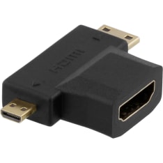 Deltaco High Speed with Ethernet HDMI Mini male - HDMI female adapter