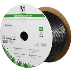 Deltaco TP-53 S/FTP Cat6a installation cable for outdoor use 305m black