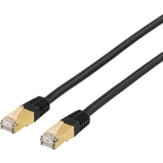 Deltaco STP-7 S/FTP Cat7 musta verkkokaapeli