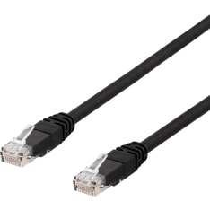 Deltaco TP-6 U/UTP Cat6a musta verkkokaapeli
