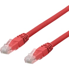 Deltaco TP-6 U/UTP Cat6a red network cable