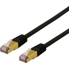 Deltaco SFTP-6 musta S/FTP Cat6a verkkokaapeli