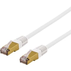 Deltaco SFTP-6 valkoinen S/FTP Cat6a verkkokaapeli