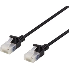Deltaco Slim U/UTP Cat6a thin 0.5m RJ45 network cable