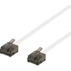 Deltaco U/UTP Cat6a litteä 1mm paksuinen 0,3m RJ45 verkkokaapeli