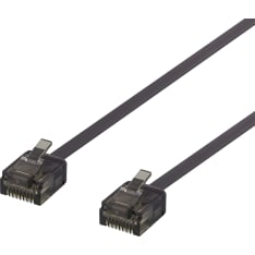 Deltaco U/UTP Cat6a litteä 1mm paksuinen 0,5m RJ45 verkkokaapeli