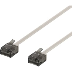 Deltaco U/UTP Cat6a litteä 1mm paksuinen 1,0m RJ45 verkkokaapeli