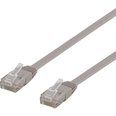 Deltaco TP-6 U/UTP Cat6 harmaa litteä verkkokaapeli