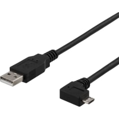 Deltaco USB-A/Micro-USB kulma 2,0 m kaapeli