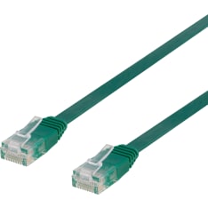 Deltaco TP-6 U/UTP Cat6 green flat network cable