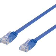 Deltaco TP-6 U/UTP Cat6 blue flat network cable